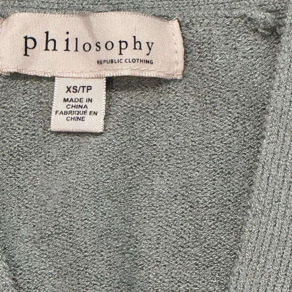 Philosophy Cardigan XS Short Fit Olive Green - Picture 3 of 15